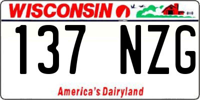 WI license plate 137NZG