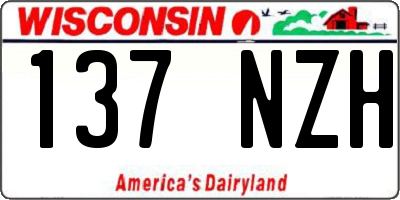 WI license plate 137NZH