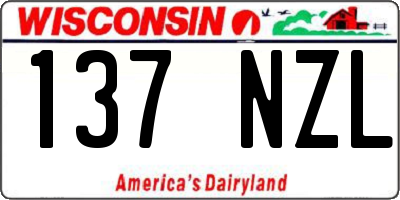 WI license plate 137NZL