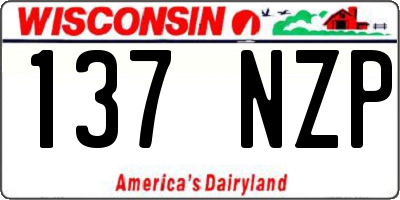 WI license plate 137NZP