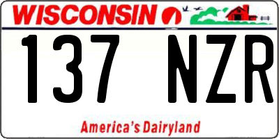 WI license plate 137NZR