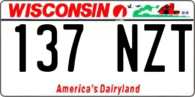 WI license plate 137NZT