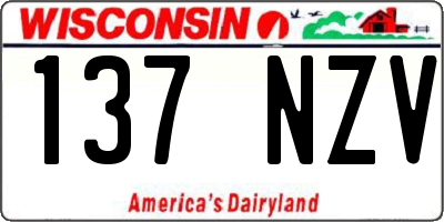 WI license plate 137NZV