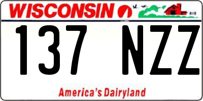 WI license plate 137NZZ