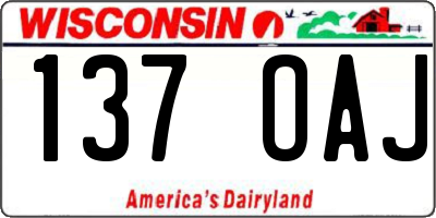 WI license plate 137OAJ