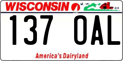 WI license plate 137OAL