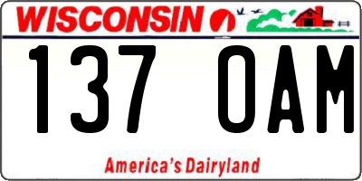 WI license plate 137OAM