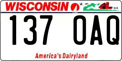 WI license plate 137OAQ