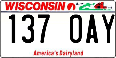 WI license plate 137OAY