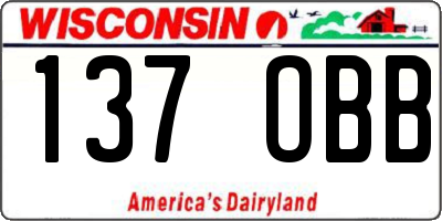 WI license plate 137OBB