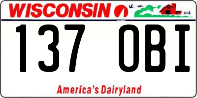 WI license plate 137OBI