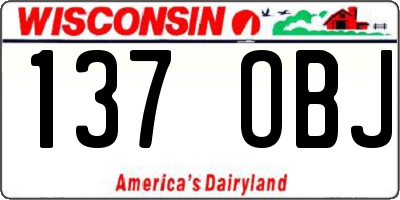 WI license plate 137OBJ