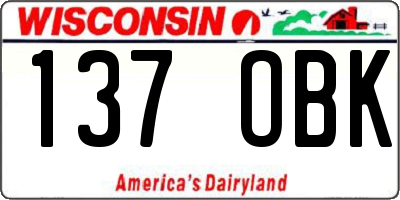 WI license plate 137OBK