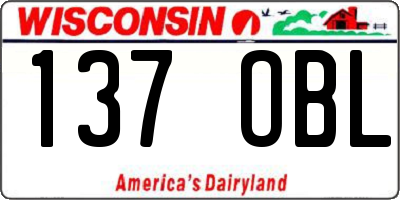 WI license plate 137OBL