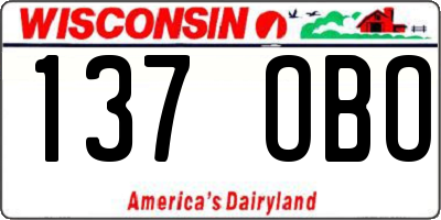 WI license plate 137OBO