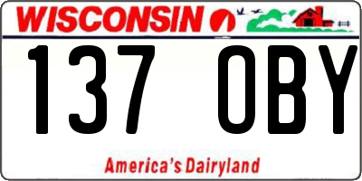 WI license plate 137OBY