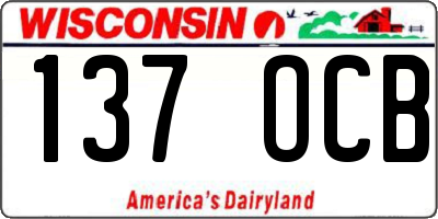WI license plate 137OCB
