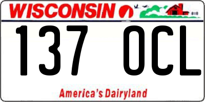 WI license plate 137OCL