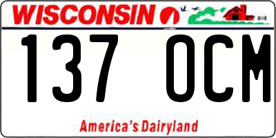 WI license plate 137OCM