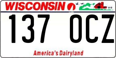 WI license plate 137OCZ