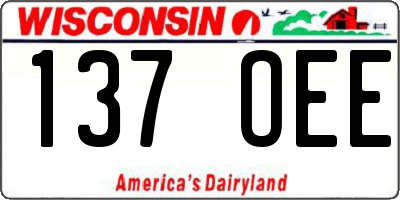 WI license plate 137OEE