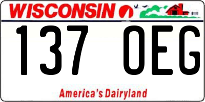 WI license plate 137OEG
