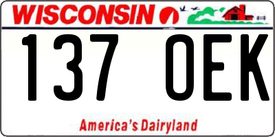 WI license plate 137OEK