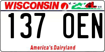 WI license plate 137OEN