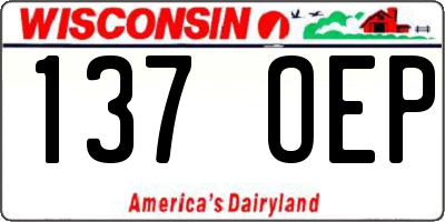 WI license plate 137OEP