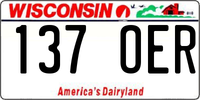 WI license plate 137OER