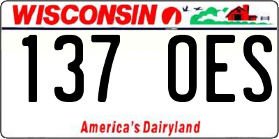 WI license plate 137OES