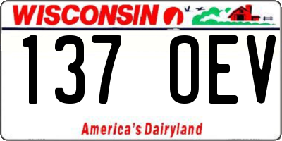 WI license plate 137OEV