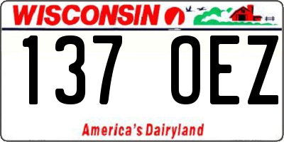 WI license plate 137OEZ