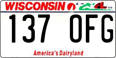 WI license plate 137OFG