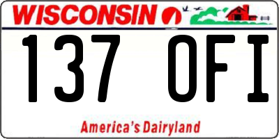 WI license plate 137OFI