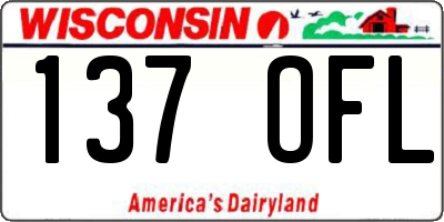 WI license plate 137OFL