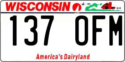 WI license plate 137OFM