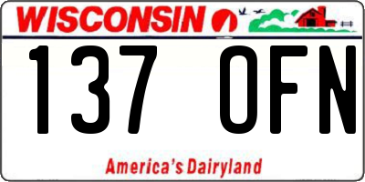 WI license plate 137OFN