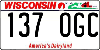 WI license plate 137OGC