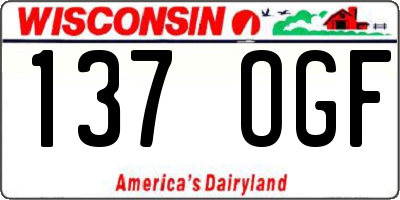 WI license plate 137OGF