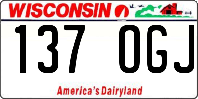 WI license plate 137OGJ