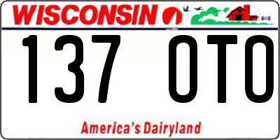 WI license plate 137OTO