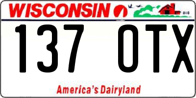 WI license plate 137OTX