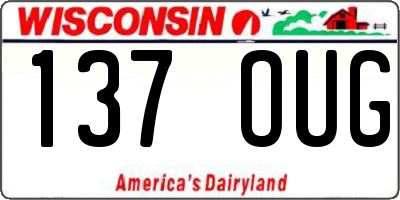 WI license plate 137OUG