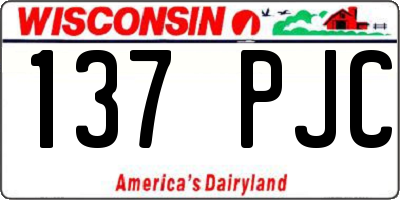 WI license plate 137PJC