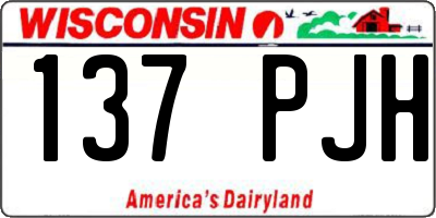 WI license plate 137PJH
