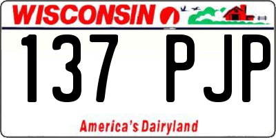 WI license plate 137PJP