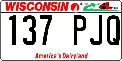WI license plate 137PJQ