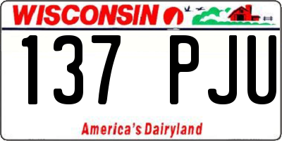 WI license plate 137PJU