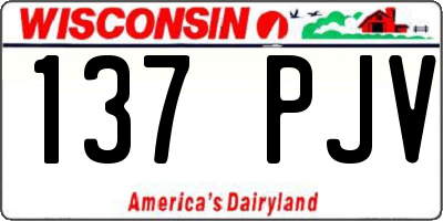 WI license plate 137PJV